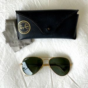 Ray-Ban Polarized Aviator Classic - Gold Frame